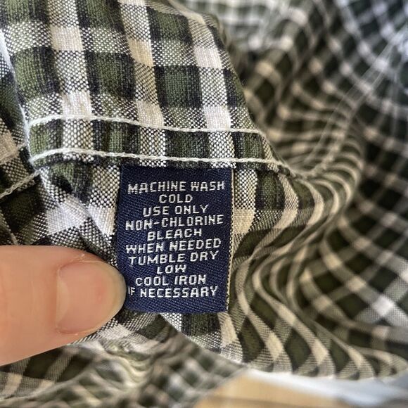 American Eagle Men’s Size Large Plaid Button Up Long Sleeve Shirt 100% Cotton‎ - Picture 3 of 11